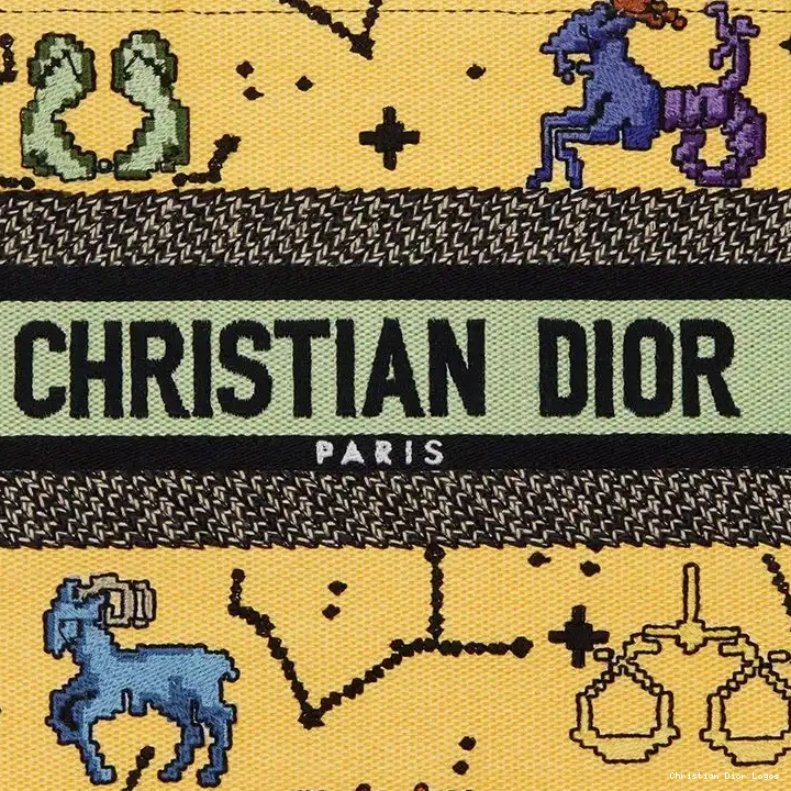 Cheap Pixel Dior Motif Yellow Canvas Tote Book Zodiac 0325 Luxury